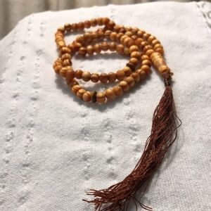 Islamic Tasbih Prayer 99 Beads Muslim Hand Made Misbaha Light Brown